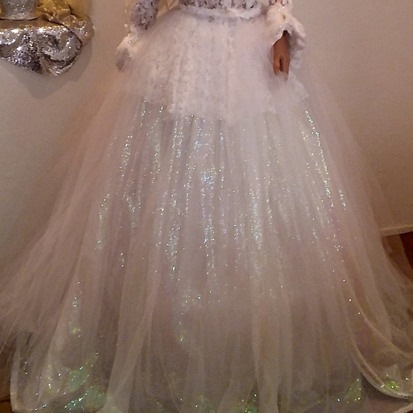 BIANCA 2 In 1 Mini Dress Wedding Ballgown Set - Picture 4 of 7